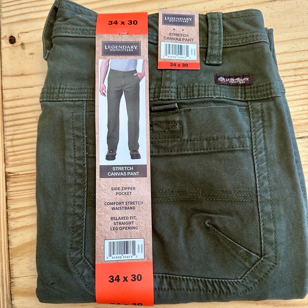 Legendary Whitetails Olive Canvas Pants 34x30